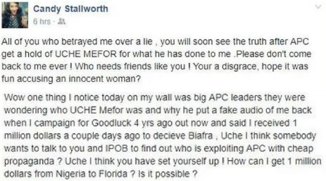 Finally, IPOB Leader Reveals Full Details About Collecting $1million Bribe From APC