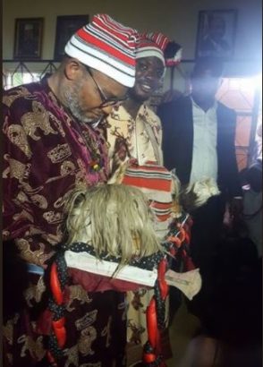 Nnamdi Kanu Decorated As The ‘Greatest Warrior’ Of Biafra Land [Photos]