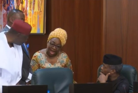 See What Abba Kyari and Head Of Service Was Spotted Doing At FEC Meeting [Photos]