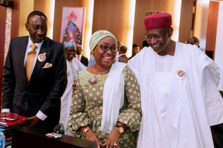 See What Abba Kyari and Head Of Service Was Spotted Doing At FEC Meeting [Photos]