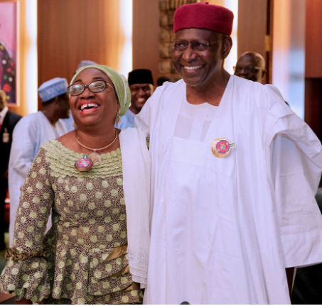 See What Abba Kyari and Head Of Service Was Spotted Doing At FEC Meeting [Photos]