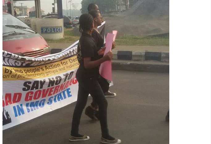 Police Reportedly Attack Peaceful Anti-Okorocha Protesters in Owerri [Photos]