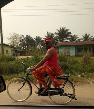 #FuelScarcity: House Of Reps Member, Loveth Idisi Rides A Bicycle To An Event