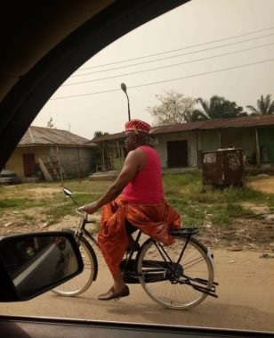 #FuelScarcity: House Of Reps Member, Loveth Idisi Rides A Bicycle To An Event