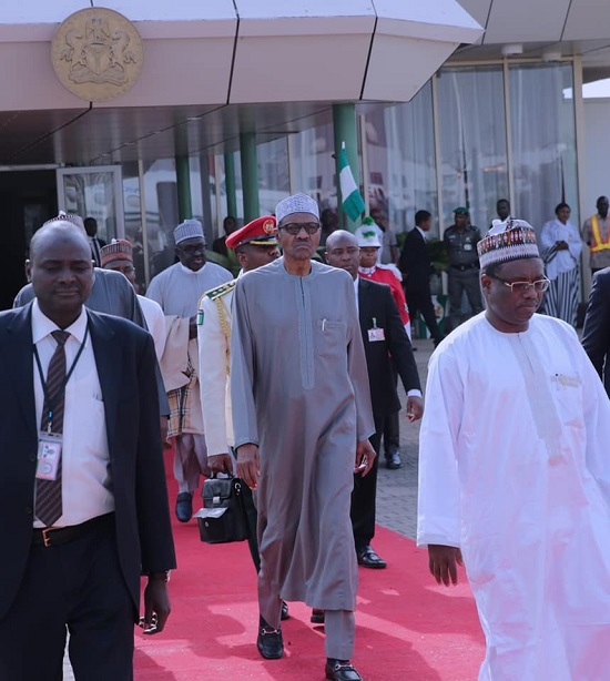 Photos News: President Buhari in Very Happy Mood As He Departs Nigeria for African Union Summit In Addis Ababa