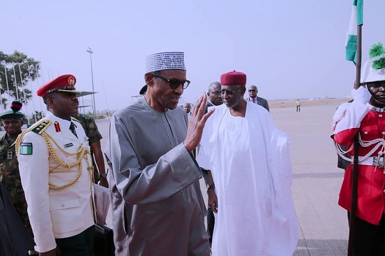 Photos News: President Buhari in Very Happy Mood As He Departs Nigeria for African Union Summit In Addis Ababa