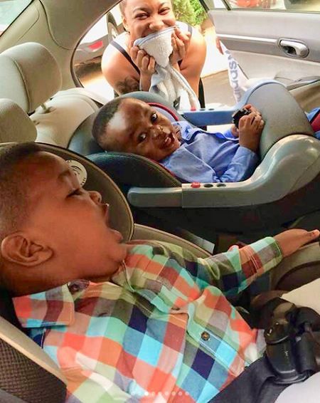 Emotional Tonto Dikeh Cries Endless As Her Son Resumes School Today [Photos]