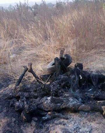 Gov. Ortom Imposes Curfew in Gboko Town as 7 Suspected Fulani Herdsmen Are Killed and Set Ablaze By Irate Youths Graphic [Photos]