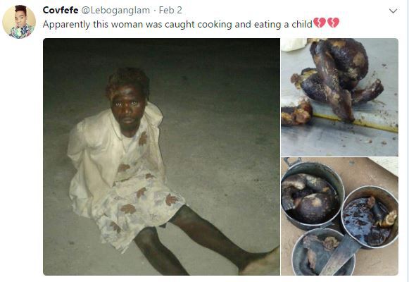 Woman Caught Cooking and Eating A Baby Her Reasons Will Shock You [Graphic Photos]