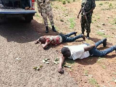 2019 Election: Soldiers Arrest 3 Political Thugs with Guns In Kogi State [Photos]