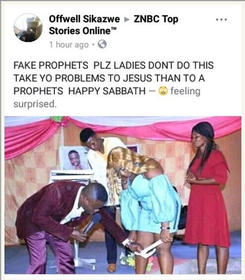 End Time ‘Zambian Prophet' Removes A Lady's Underwear in Church [Photos]