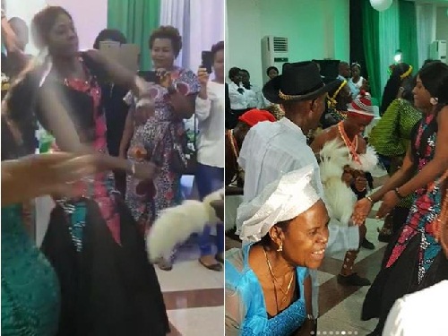 #BBNaija: Alex Dances Shaku Shaku with Enugu Governor, Mum and Dad [video]