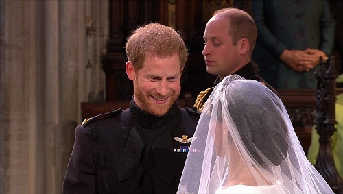 #RoyalWedding: Prince Harry Cries Endlessly As Meghan Arrives The Alter In A Spectacular Wedding Dress [Photos]