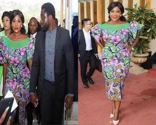 Heart Melting Photos of Mercy Johnson and Husband as They Storm Sierra Leone for Inauguration Of New President