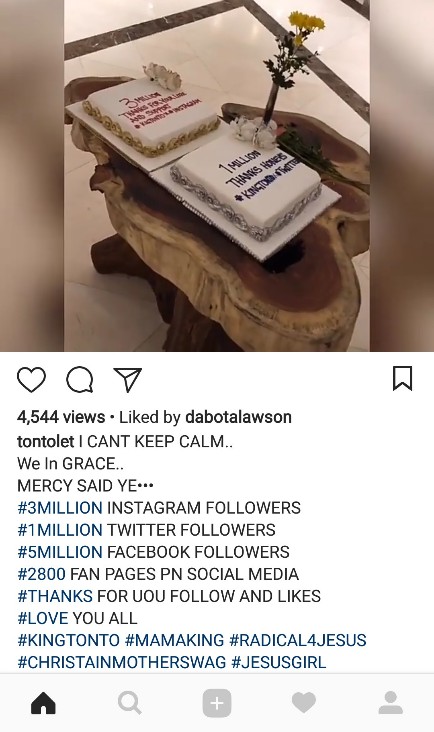 Tonto Dikeh Celebrates Millions Of Followers On Her Social Media Handles