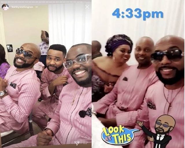 Happy Banky W Full of Smiles As He Joins His Parents to Celebrate Their 40th Wedding Anniversary [Photos]