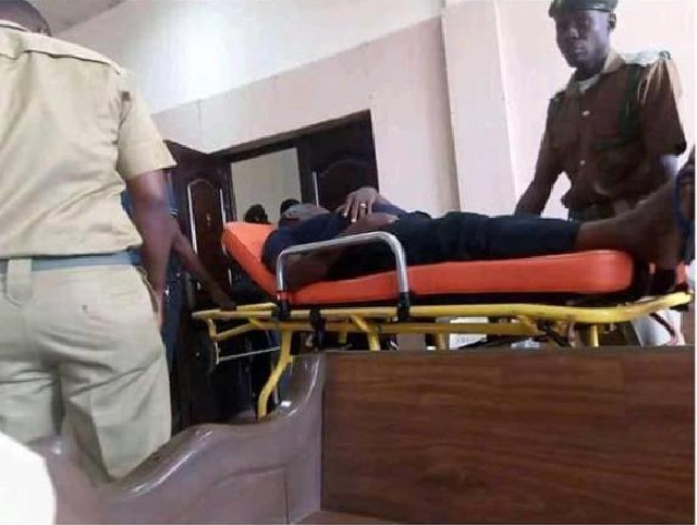 Serious Drama In Court As Popular APC Chieftain, Accused Of Rape Arrives Court On A Stretcher [Photos]