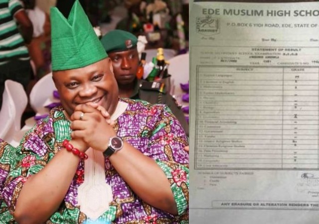 WAEC reveals dancing senator, Ademola Adeleke did not seat for the rest of his papers as he scores F9 in English