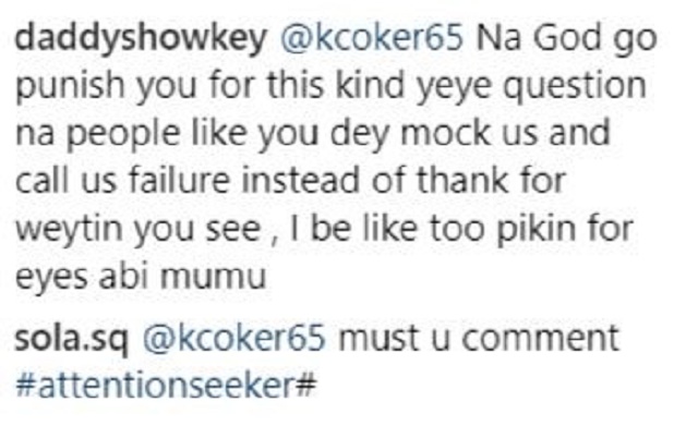 'Na God Go Punish You' - Angry Daddy Showkey Responds To A Troll Who Questioned His Source Of Wealth