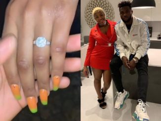 Super Eagles Striker, Isaac Promise, Proposes To His Girlfriend