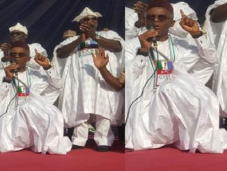 More Photos of Governor El-Rufai Kneeling To Beg Kogi Residents, PDP Reacts