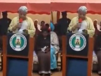 Nasarawa First Lady Spotted Having Issues Reading Her Speech in English [Photos]