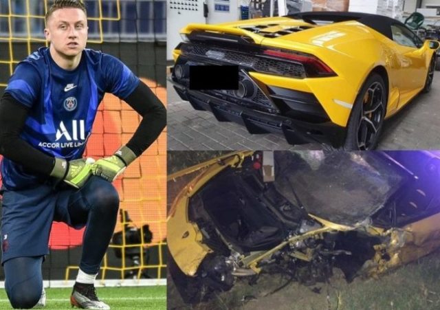 PSG Goalkeeper, Marcin Bulka Wrecks £200k Rented Lamborghini In Horror Auto-Crash