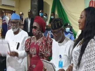 Rotimi Akeredolu and His Deputy Lucky Ayedatiwa Receives Their Certificate of Return