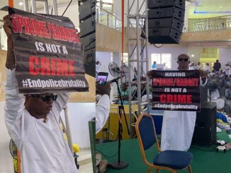 Small Doctor Takes #Endsars Protest to His White Garment Church in Lagos