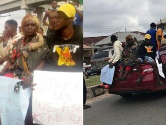 Drama as Protesters Storm Abeokuta with Charms [Photos]