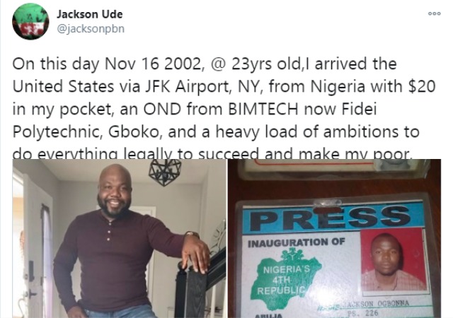 Ex-Presidential Aide, Jackson Ude Narrates How Nigeria Failed Him While US Gave Him Everything