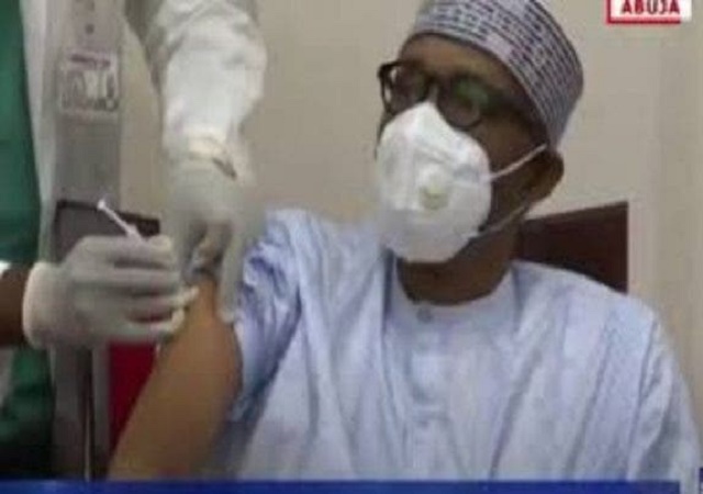 President Buhari Receives COVID-19 Vaccine in Abuja