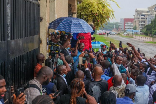 Heavy Security Present As Kanu’s Supporters Protest