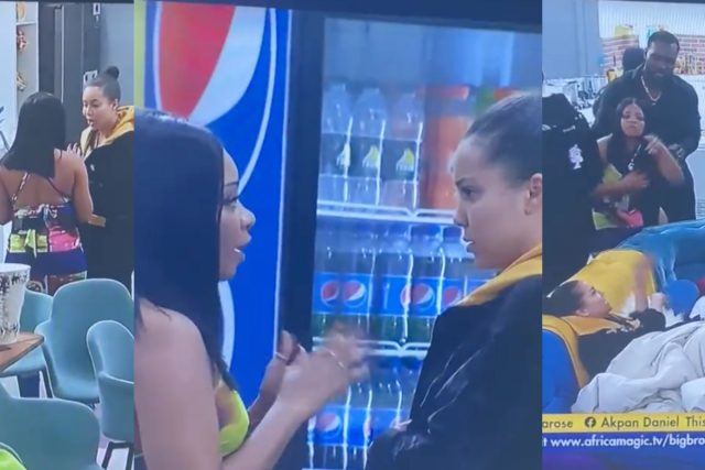 #BBNaija: Queen & Maria Fight Over Pere (VIDEO)