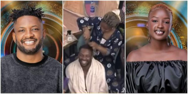 #BBNaija: Saskay Cuts Cross Hair (VIDEO)