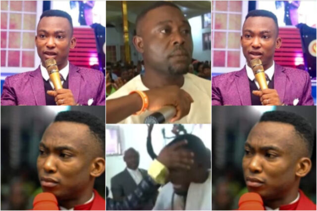 Moment Nigerian Pastor Increases the Size of Man’s ‘Gbola’ During Deliverance Service – [VIDEO]