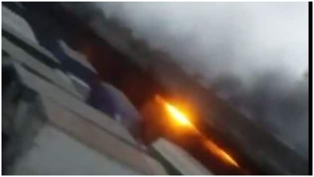 Videos Emerge As Fire Outbreak Erupts Under Eko Bridge In Lagos