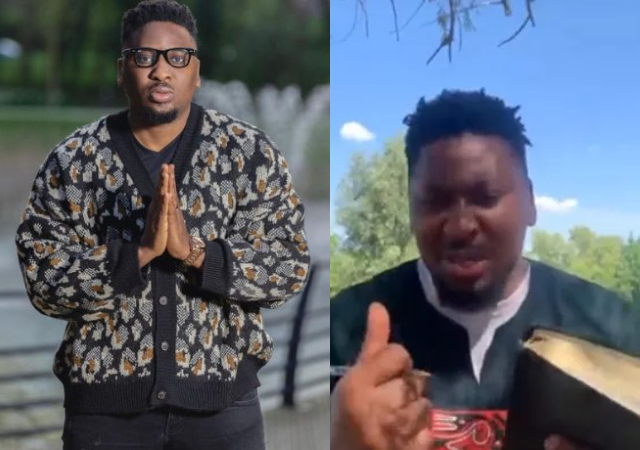 "Wahala, lemme not just say what's in my mind"- Reactions as Nigerian artiste Pepenazi becomes a pastor [Video]