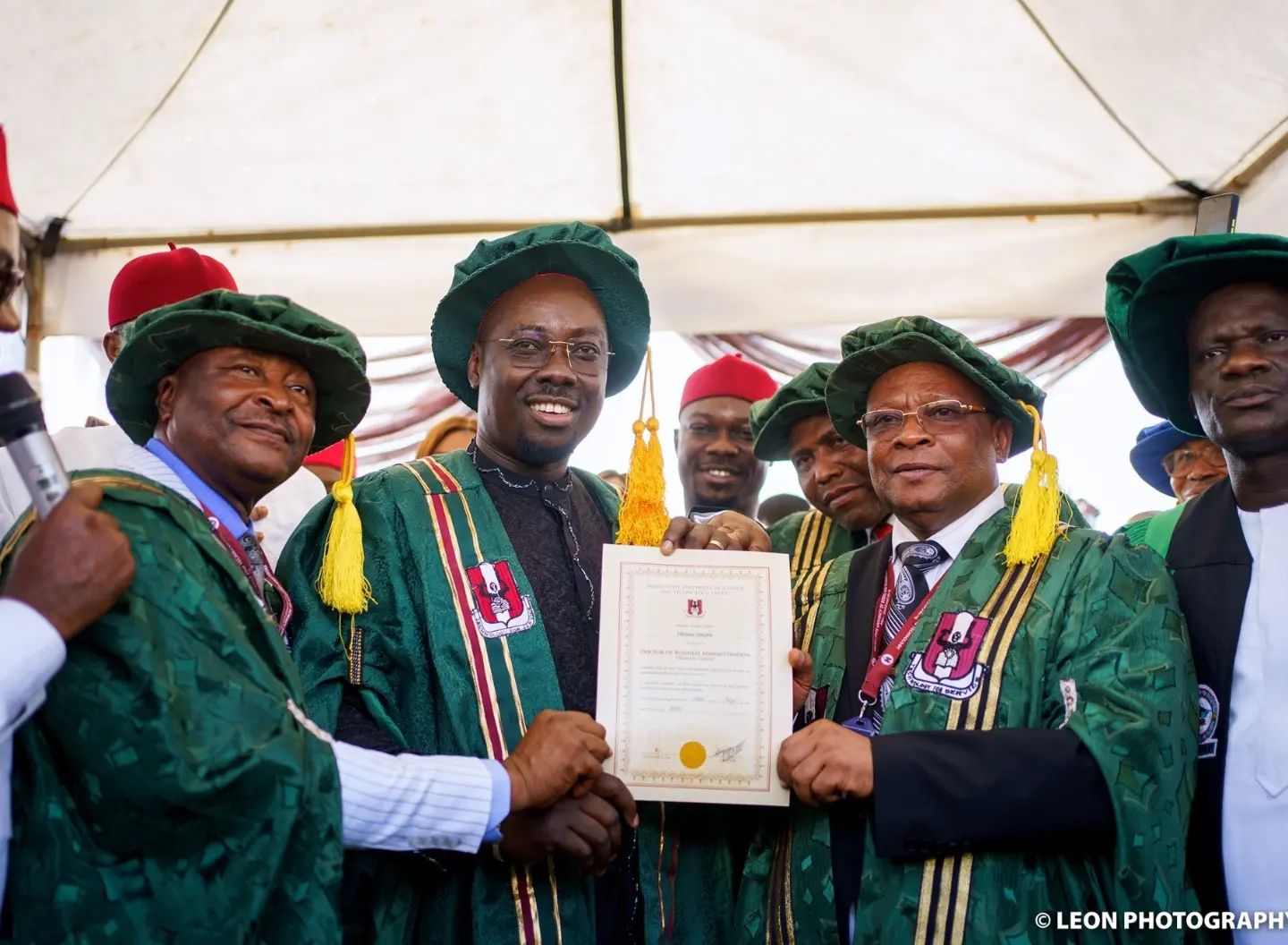 Obi Cubana bags doctorate degree from Enugu State University [Photos]