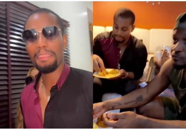 He looks pale- Alex Ekubo’s appearance at Ini Edo’s party sparks reactions