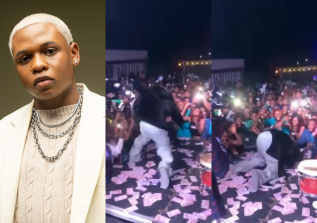 “Brother Bernard!!!” – Boyspyce adds epic sound to video of his embarrassing fall on stage