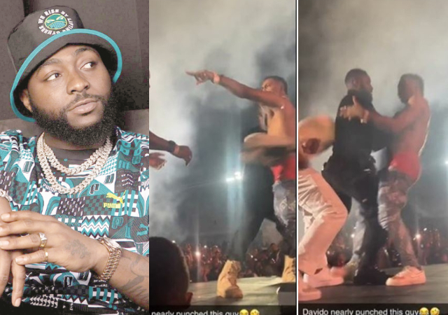 "This guy na werey” – Mixed reactions trail moment man bounced on stage at Davido’s Lagos concert - [Video]