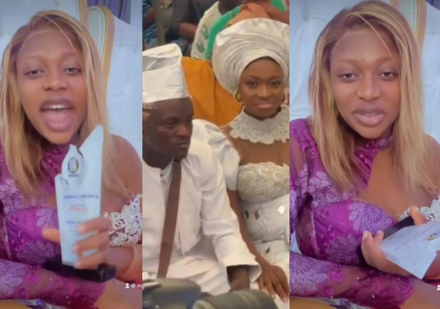 Portable’s new wife, Ashabi dedicates new award to him and their son [Video]