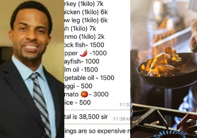 “Na two families you de fund” – Nigerian boss causes uproar as he posts photo of food bill his cook sent to him