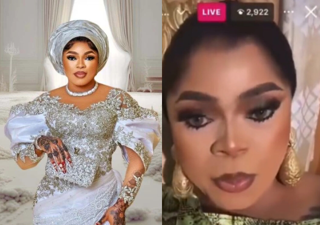 “If you block me with your phone at an event, I will break it”- Bobrisky reacts following viral video of him f^ghting with a lady