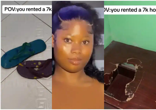 “If you touch the Ac…. E fit shock you”- Lady shares video of N7k hotel room she paid for