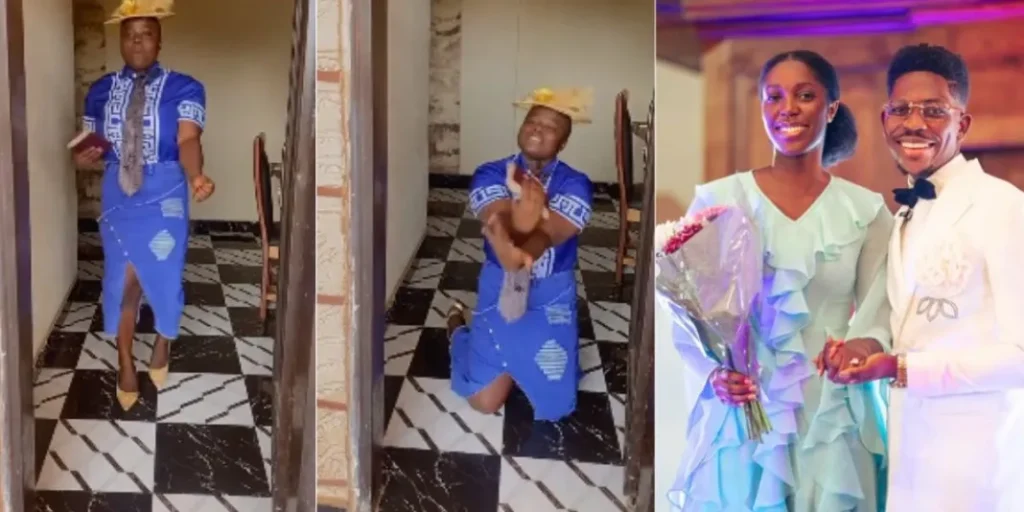 'Help me tag Frank Edward'- Single lady says as she dances like Moses Bliss Fiancee Marie (Video)