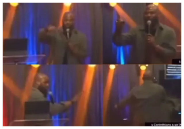 "Football and pidgin English works hand in hand" - Pastor interrupts his sermon to celebrate Nigeria's victory against South Africa