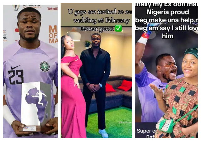 “Feb. 28, be our guest” - The reported ex-girlfriend of Super Eagles goalkeeper Nwabali, publicize wedding date 