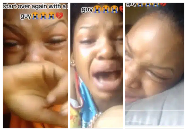 "See how you replaced love for hatred, laughter for crying" - Lady cries uncontrollably after being dumped by boyfriend